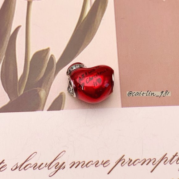 Pandora Metallic Red Christmas Heart Charm - Picture 6 of 6